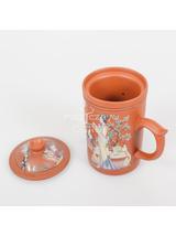 Kubek ceramiczny z zaparzaczem z motywem Gejszy