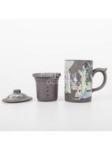Kubek ceramiczny z zaparzaczem z motywem Gejszy