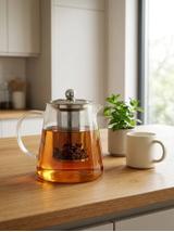 Czajnik szklany z metalowym zaparzaczem 750 ml 889-0406