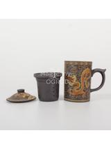 Kubek ceramiczny  z zaparzaczem Chiński smok
