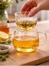 Kubek szklany z zaparzaczem  015-0107