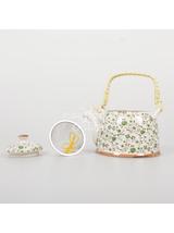 Czajnik ceramiczny z zaparzaczem z motywem kwiatowym 418-5102