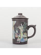 Kubek ceramiczny z zaparzaczem z motywem Gejszy
