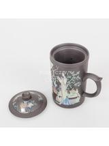 Kubek ceramiczny z zaparzaczem z motywem Gejszy