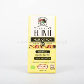 Czekolada ciemna 63% z kandyzowanymi cytrynami Bio 100g