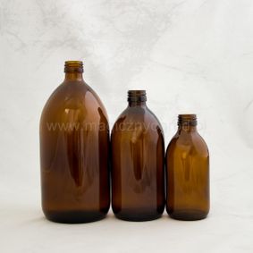 Buteleczka szklana brązowa 250ml - 1000ml gwint 28mm